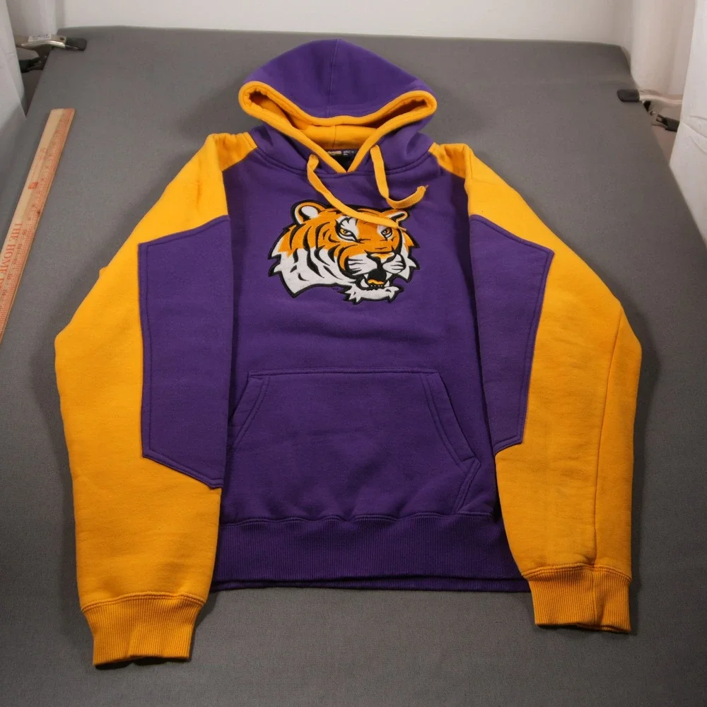LSU Tigers Embroidered Raglan Colosseum Men Hoodie XL Retro Football Sport